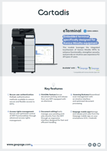 Embedded terminal for MFP KONICA MINOLTA 1 • Gespage