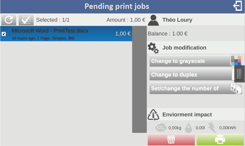 Embedded terminal xerox